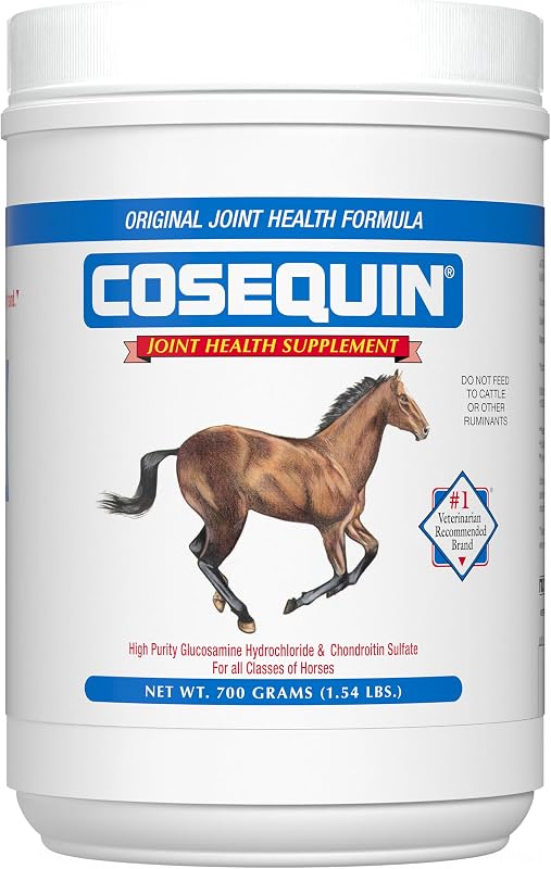 Nutramax Cosequin Original Suplemento para la salud de las articulaciones del caballo, polvo, 700 g | Glucosamina y condroitina para caballos, soporte para las articulaciones, fácil de alimentar, espolvorear sobre los alimentos