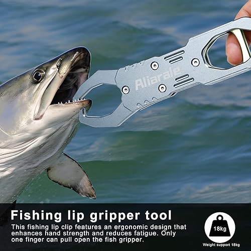 Miniatura 6 de Pinza para Labios de Pescado Balanza de Pescado Soporte Profesional para Peces Material de Aleación de Aluminio Agarrador Herramienta de Agarre