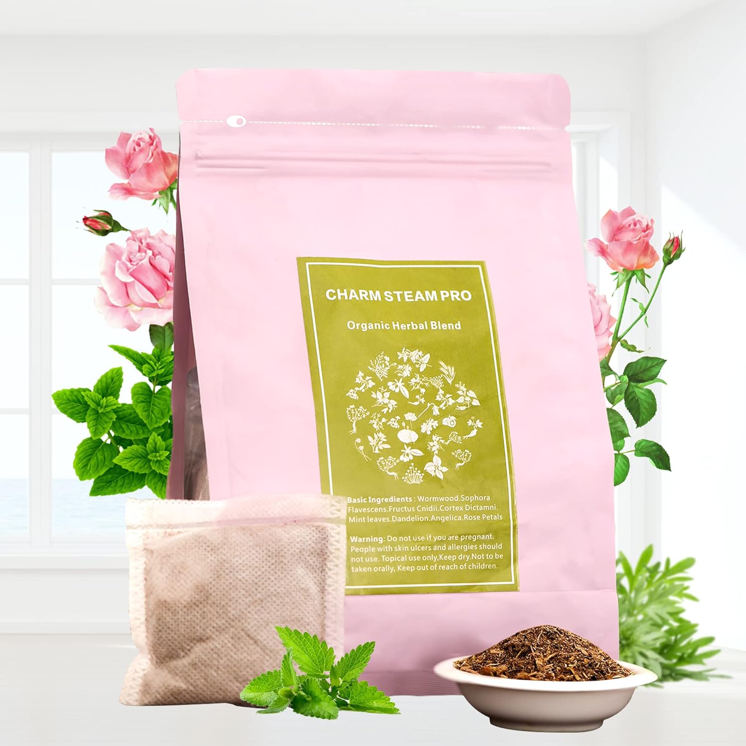 Yoni Seat,Yoni Kit, Steam Seat with 20 Bags Yoni Herbs, Upgraded V Steam at Home Kit for Women Health, PH Balance, Postpartum Care, Feminine Odor and Cleansing