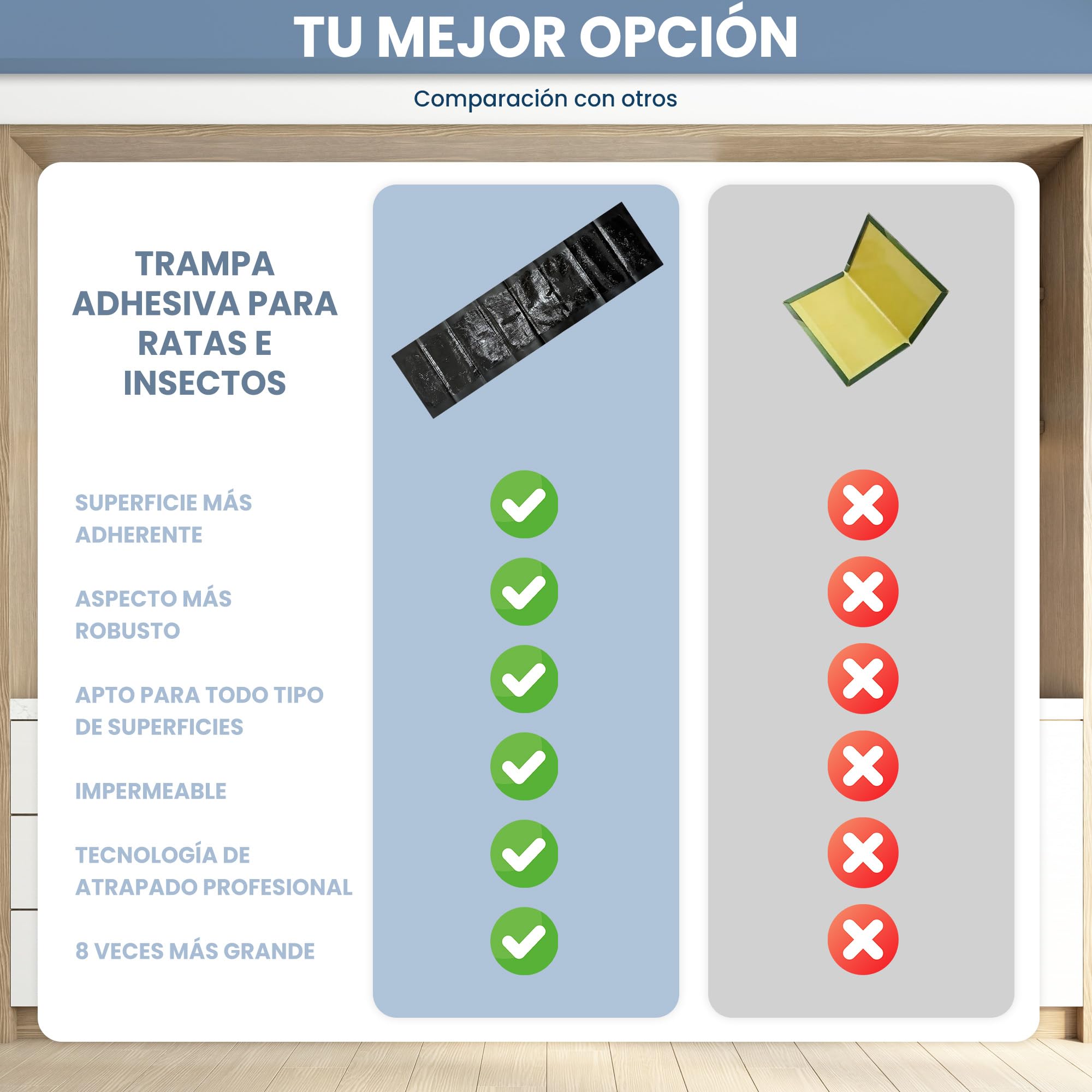 Trampa Adhesiva para Ratas e Insectos Pegamento Ratones - Trampas Adhesivas cucarachas - Ratonera para atrapar Ratas Trampa cucarachas Ratan Trampa Adhesiva Ratones (3) BB Barekhome