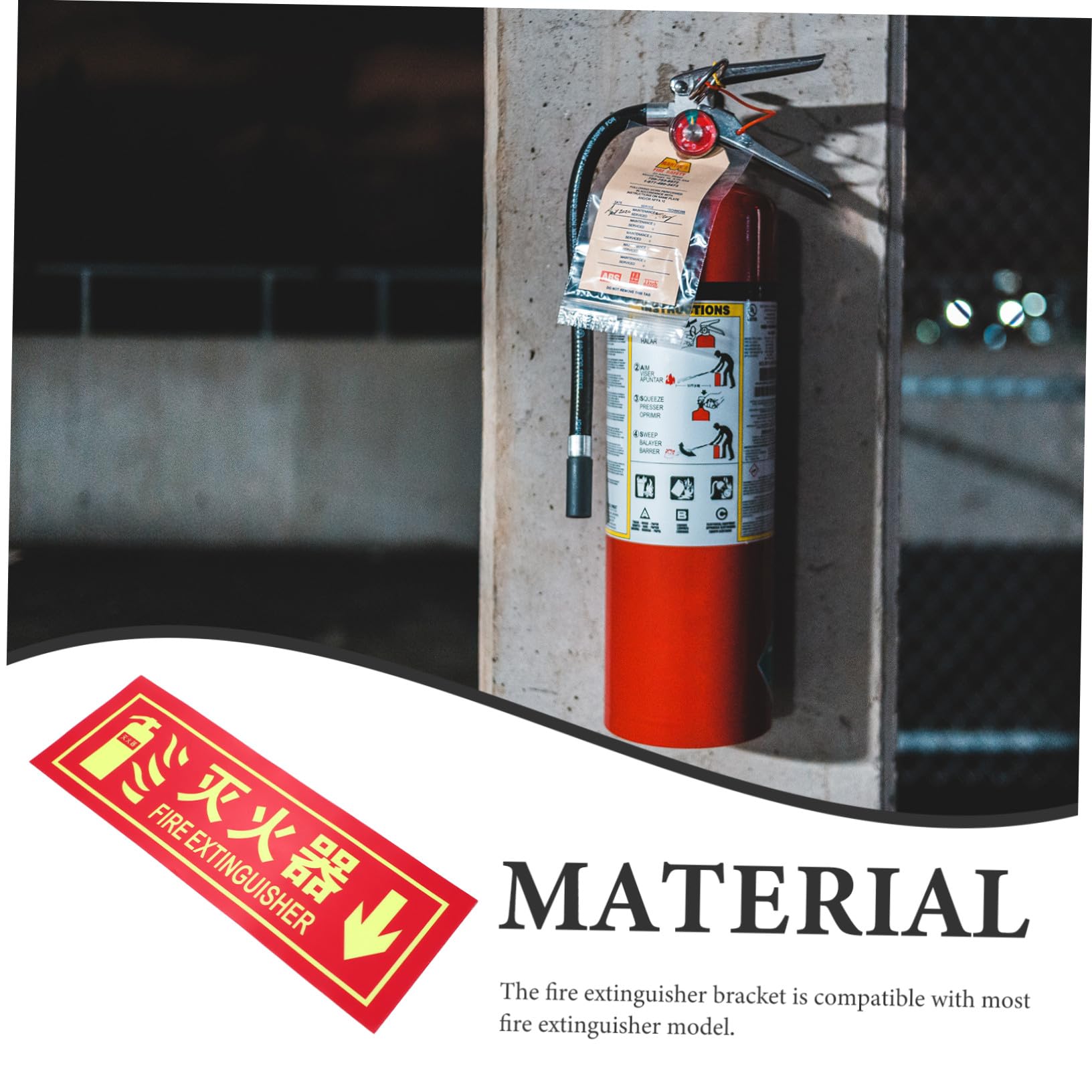Soporte para Extintor de Incendio con Correas Ajustables Montaje Pared Alta Capacidad de Carga Fácil Instalación y Diseño Compacto para Extintores