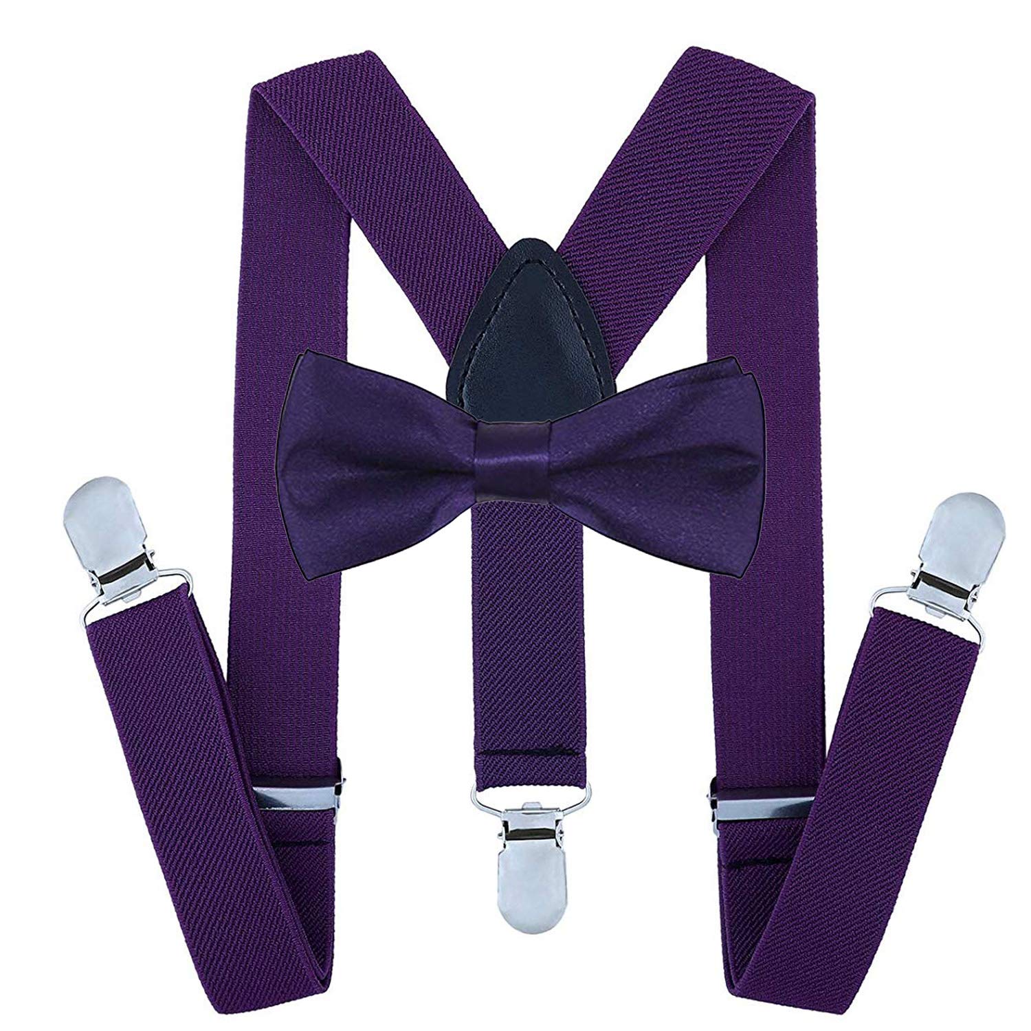 traderplus Men Elastic Suspenders and Bow Ties Set for Wedding, Formal Events