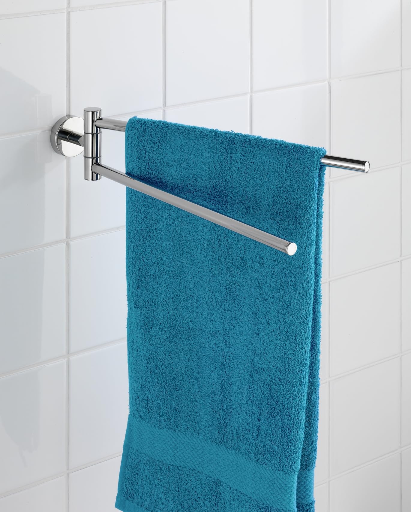 【カール様】青いタオルホルダー Amazon.co.jp: Wenko ボジオ タオルホルダー 2枚掛け シャイニー