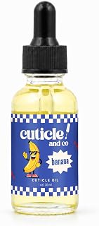 Cuticle & Co Banana Scented Cuticle Oil 1 oz | Fast-Absorbing Nail Oil for Manicure & Pedicure Care, Dry Cuticles, Nails & Skin with Jojoba, Vitamin E