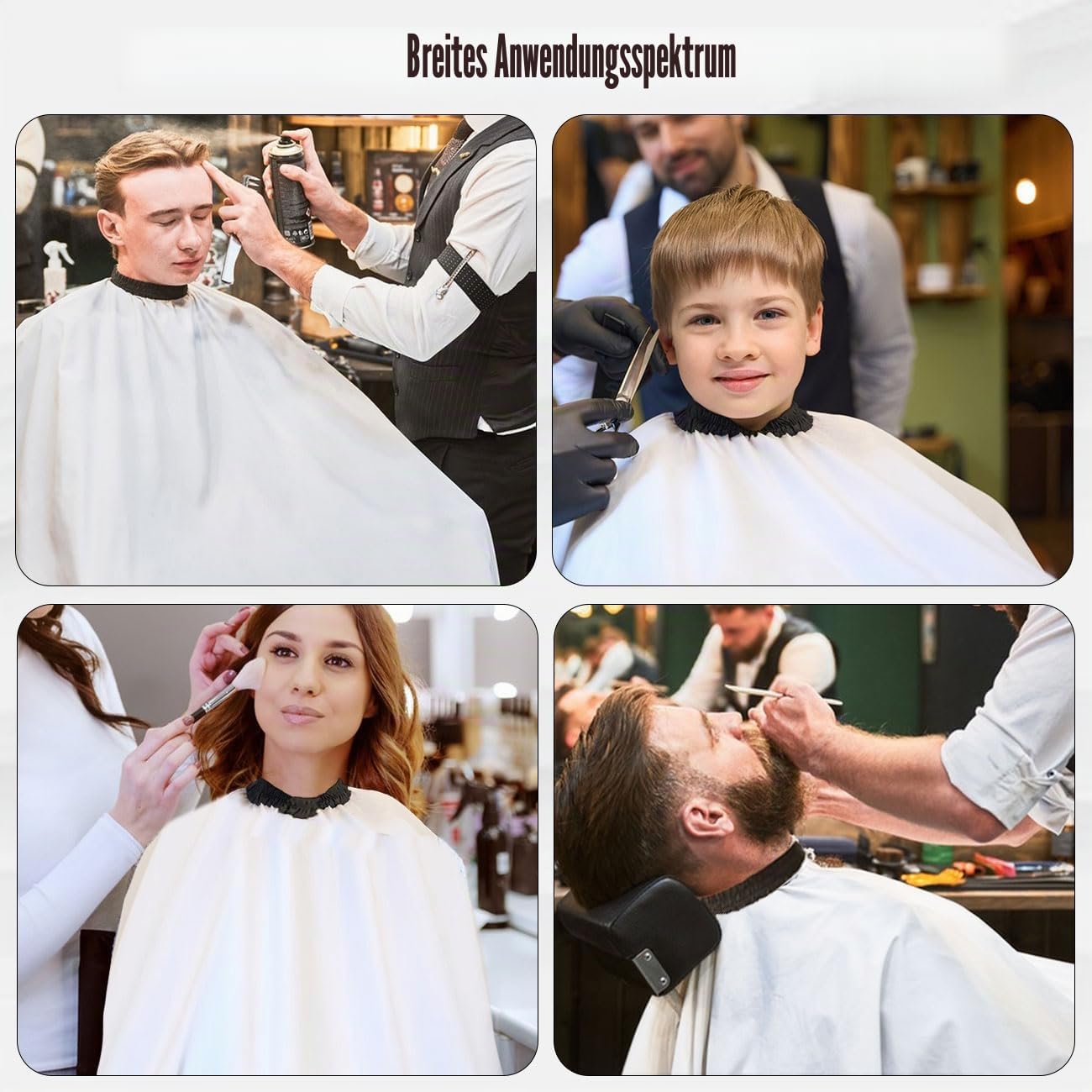 Friseurumhang Haarschnitt Professioneller Friseur Umhang Friseurumhänge Elastisches Band Frisierumhang Hause Salon Haarschneiden Haarschnittumhang Cape Haarschneideumhang Männer Frauen Kinder