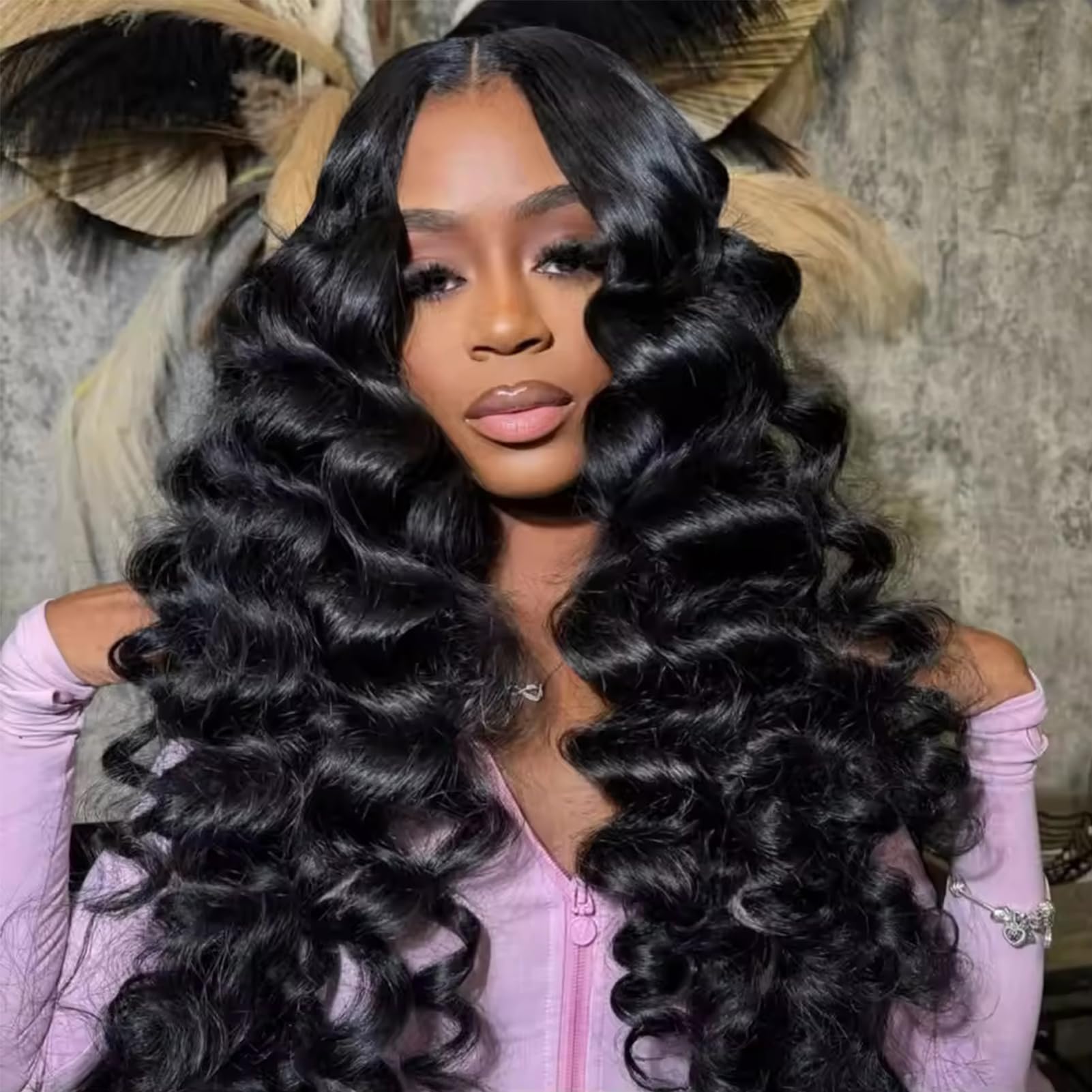 Loose Wave Lace Front Wigs Human Hair 200% Density 13x4 HD Transparent Full Lace Frontal Wigs Human Hair 12A Loose Deep Wave Glueless Wigs Human Hair