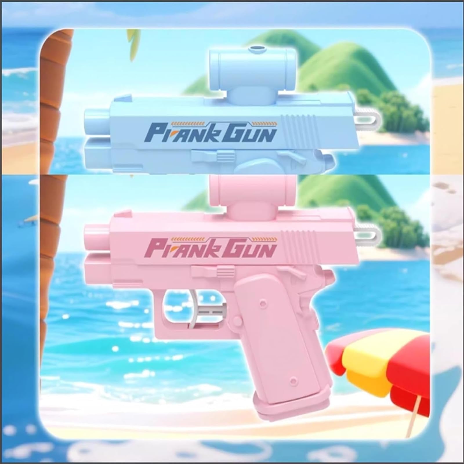 2x Prank Water Gun - Lustige Wasserpistole Mit Rückwärtsspritzer