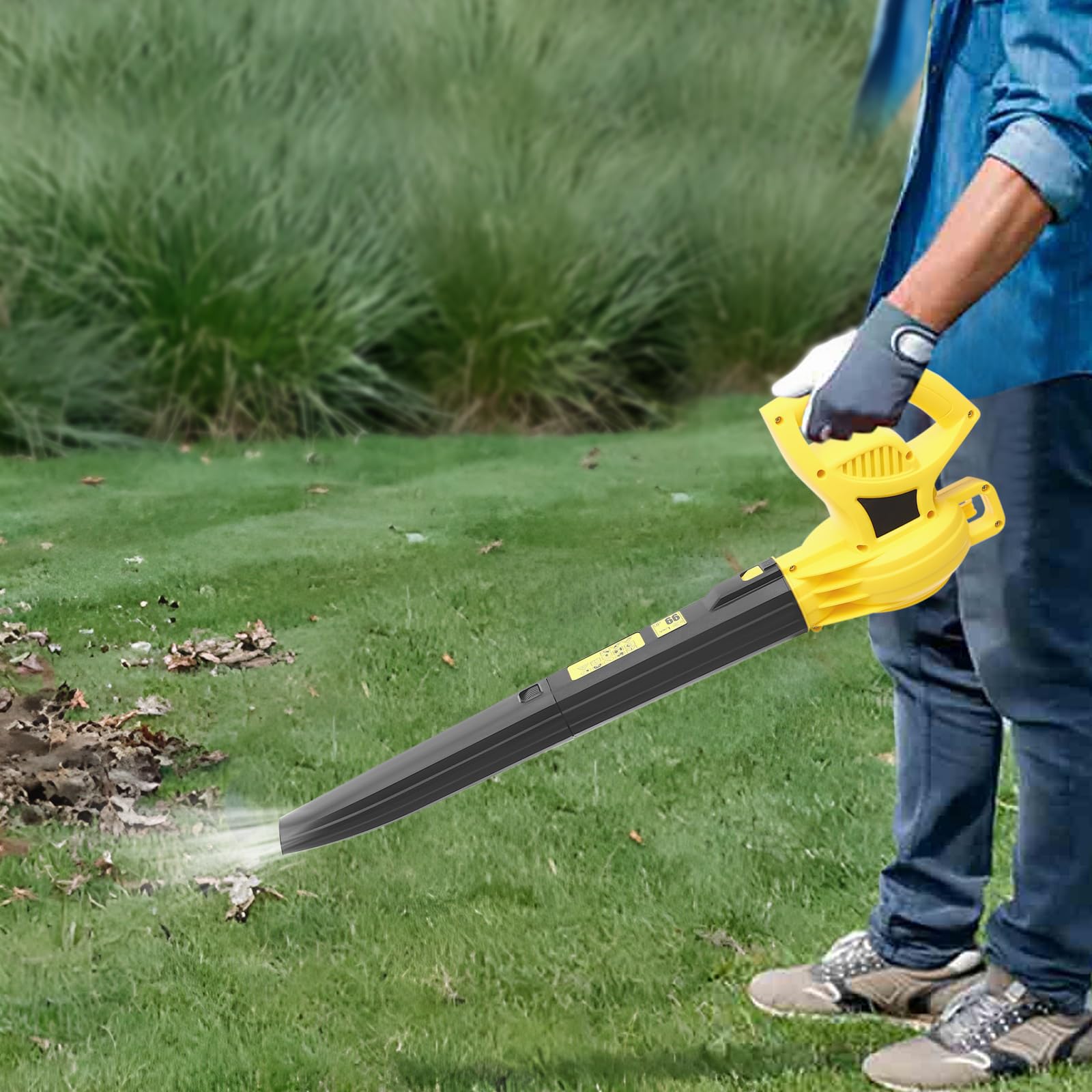 Soffiatore Foglie Elettrico, Motore Rame, Pulizia Giardino