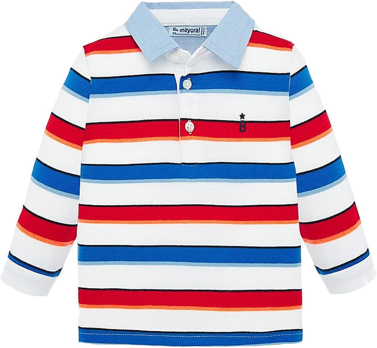 Mayoral L/s Stripes Polo for Baby-Boys Hibiscus