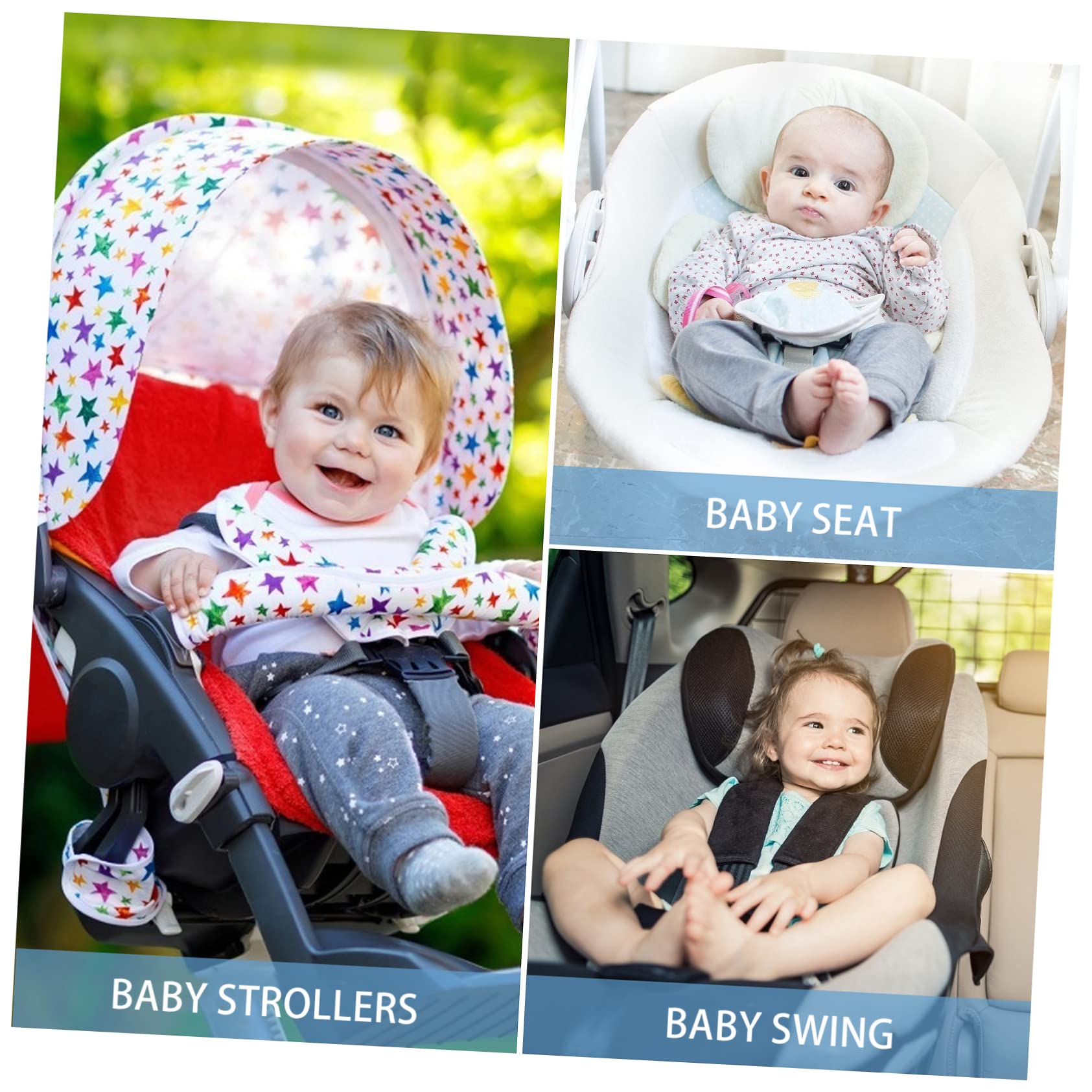 ifundom 2 Piezas Cojín de Cochecito Accesorios Carrito Bebe Cojín para Carrito Juguetes cojín de Multifuncional Auto de Apoyo para el Cuerpo del Esponja Grey