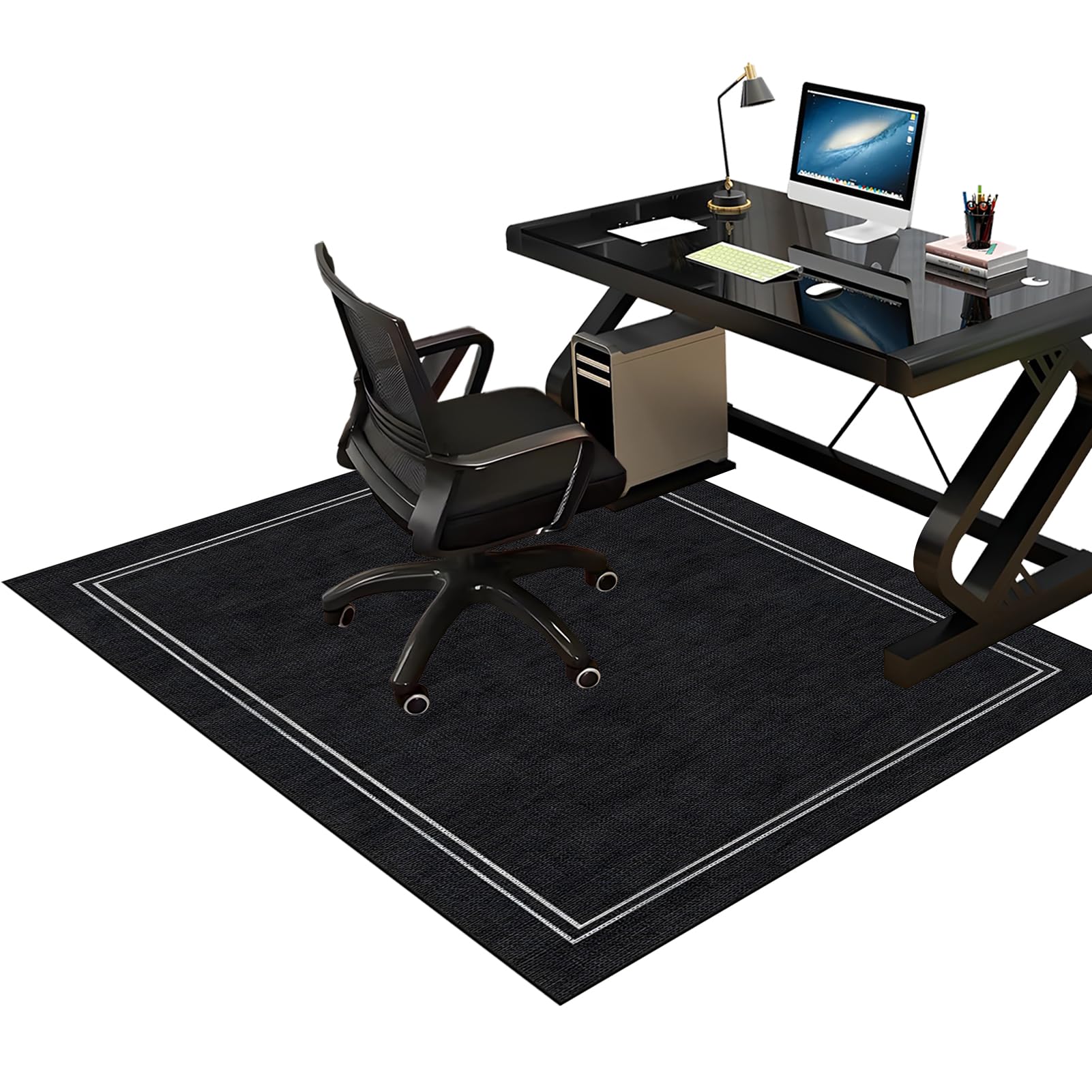 Tappeto Scrivania, Tappeto da Ufficio sotto Sedia per Parquet, Tappeto Sedia Rotelle Antiscivolo, Tappetino Protettivo per Pavimento, Tappeto Postazione da Gaming 200 x 230 cm