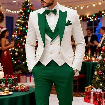 Mens Suits Slim Fit 3 Piece Tuxedo for Men Suit Wedding Prom Tux