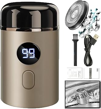 Mini Portable Electric Shaver, Portable Electric Shaver with Replacement Blade, Ipx-7 Waterproof