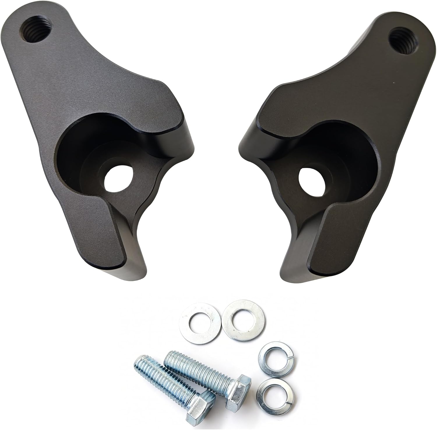 Black 2'' Inch Lowering Links Rear Slam Lowering Blocks For Harley Touring Models Street Glide Road King Electra Glide Road Glide Ultra Limited CVO 2002-2025