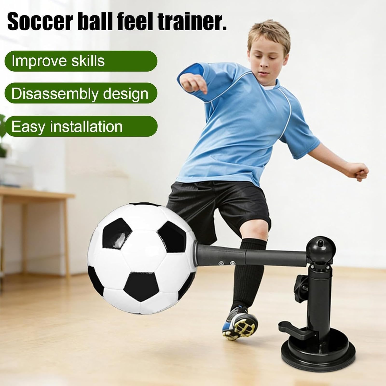 Allenatore da calcio Kick Back, girevole a 360° e PU 42 cm | Controllo indipendente della palla, attrezzatura per allenamento di agilità solista, per uso esterno