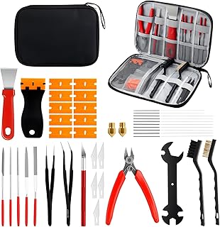 Kamtop 3D Drucker Zubehör Kit, 41 PCS 3D Drucker Werkzeugset, Komplettes Zubehör Set für Nachbearbeitung, Wartung & Reinigung, Präzisionswerkzeuge mit Tool Bag