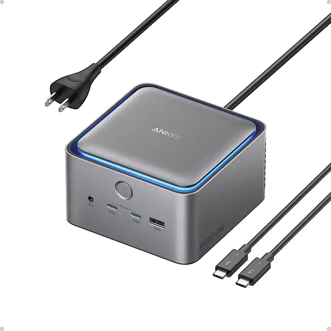 Anker Prime TB5 Docking Station, 14-in-1 Thunderbolt 5 Dock with 120Gbps Max Transfer, Thunderbolt Dock with 140W Max Charging, Cooling System, Up to 8K, Dual Display for TBT 5/4 Laptops ClimatePartne