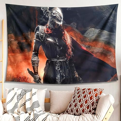 Miniatura 2 de cavabosco Póster de Malenia de juego japonés para colgar en la pared, telón de fondo para fiesta de cumpleaños, dormitorio, sala de juegos,