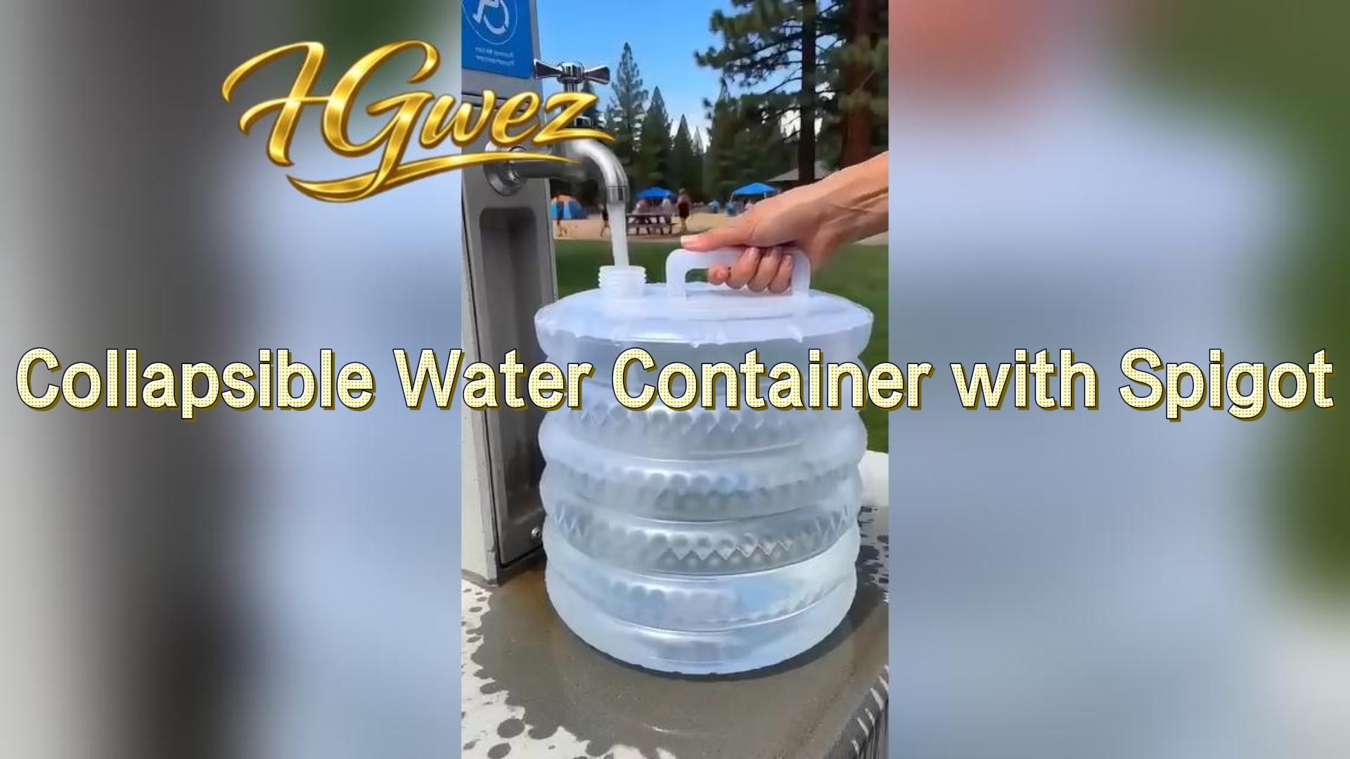 Recipiente de Agua Plegable con Grifo, Contenedor Expandible con Diseño en Acordeón con Asa, Transparente, Capacidad 10 litros miniatura 7