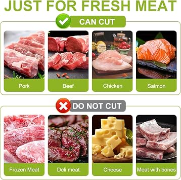 17-in-1 Fresh Meat Slicer, Stainless Steel Adjustable Thickness 2mm/4mm