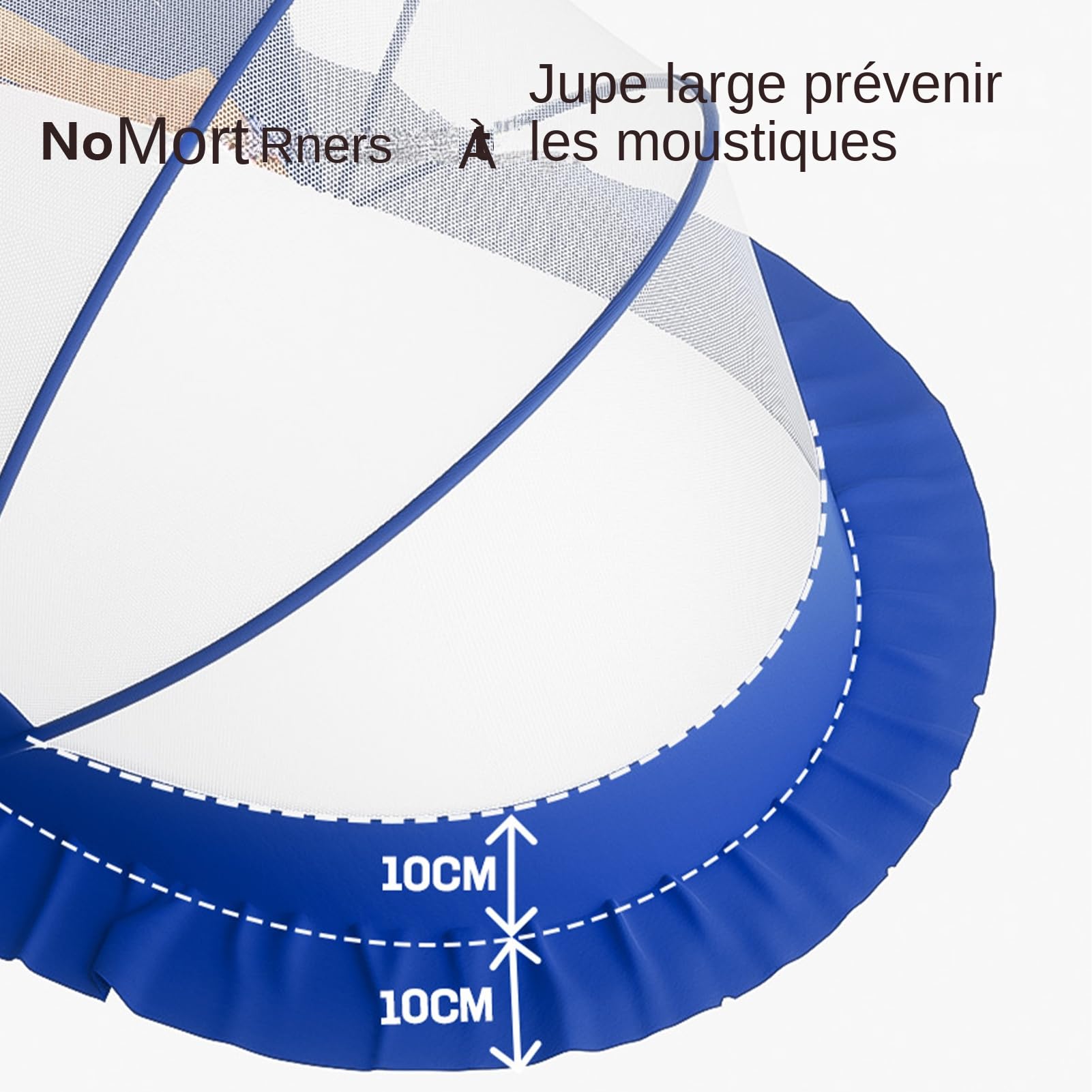 Zanzariera Per Culla Zanzariera Pieghevole per Lettino con Rete Traspirante | Accessorio da Portatile, Coprilettino in Rete per Viaggio e Campeggio Infantile