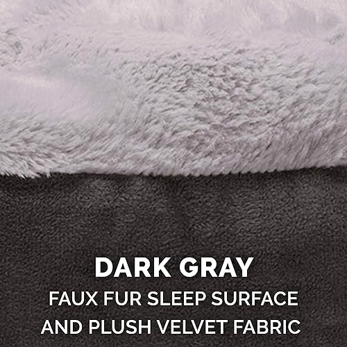 Miniatura 7 de Furhaven Cama Redonda Calmante en Forma de Dona de 24" para Gatos de Interior y Perros Pequeños, Lavable, Para Perros de Hasta 20 lbs - Cama de Dona