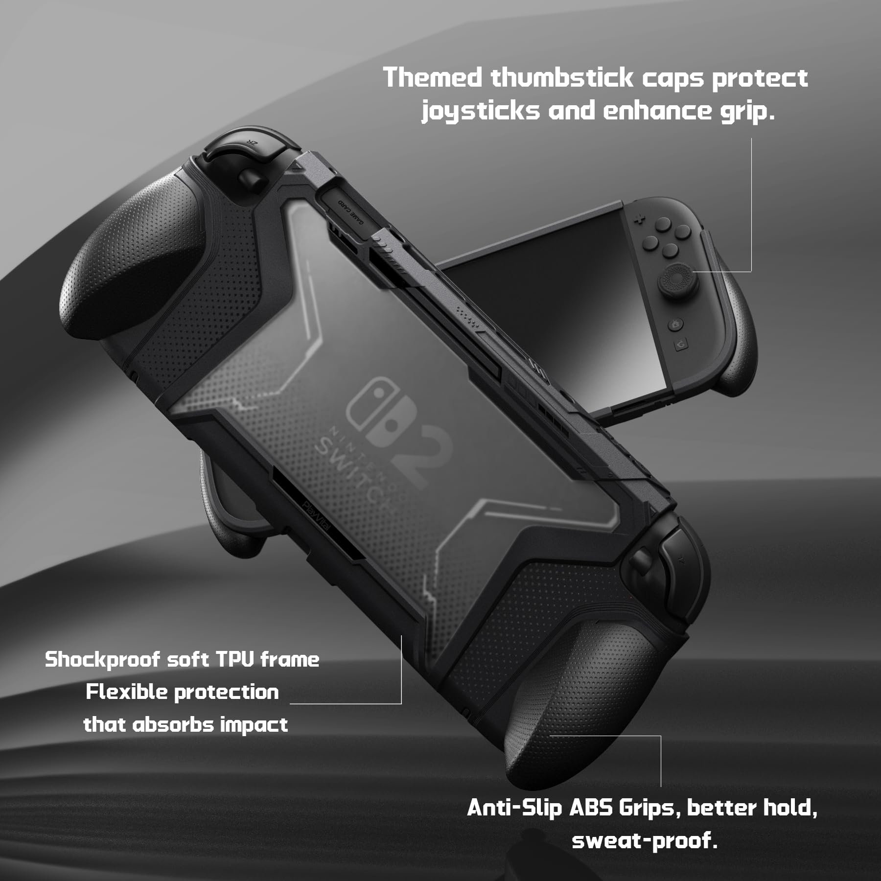 Amazon.com: playvital for Switch 2 Beyond-Grip Protective Case
