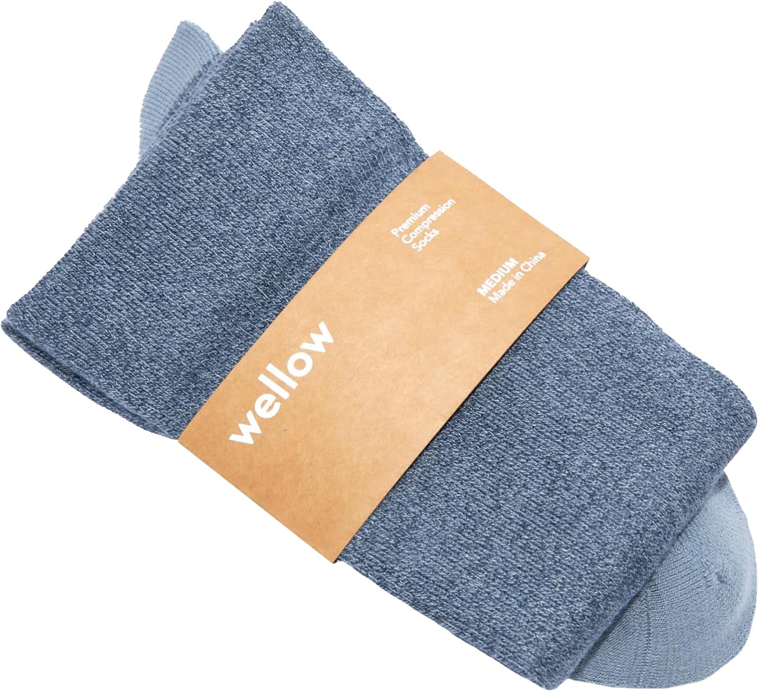 Wellow Premium Socks (Compression Socks - Regular) for Men & Women, Made with Viscose from Bamboo, Knee High, 18-25 mmHg