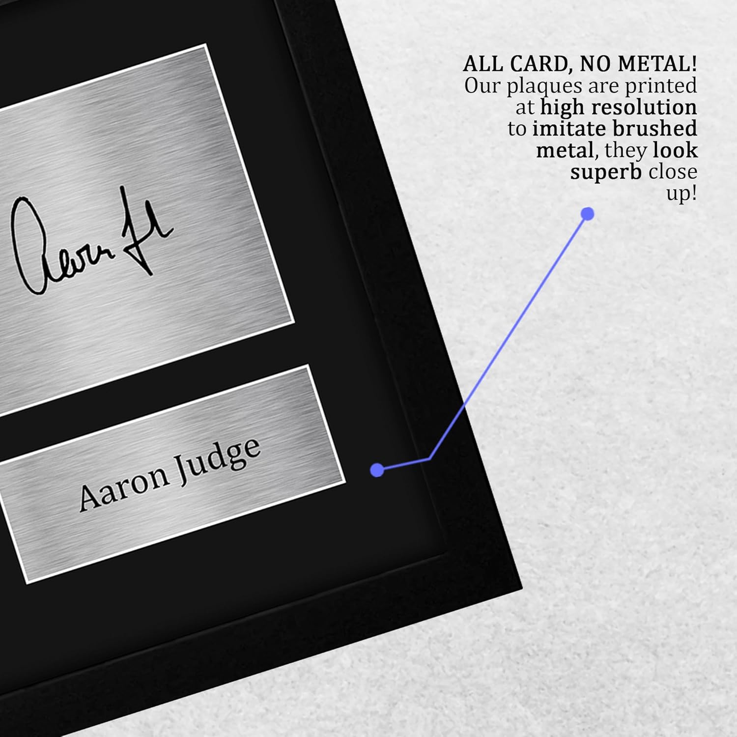 HWC Trading Aaron Judge Framed Gifts Printed Signed Autograph Picture for Baseball Memorabilia Fans - US Letter Size