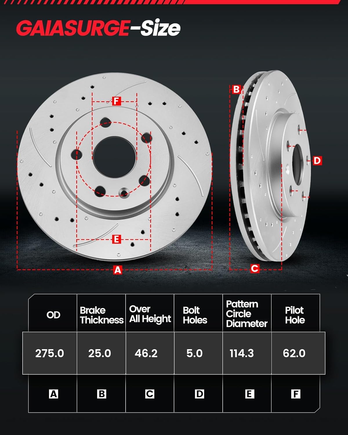 Brakes Pads and Rotors Kit Front Automotive Replacement Brake Kits Compatible with 2006-2018 Toyota RAV4, 2008-2015 Scion xB, 2010-2012 LEXUS HS250h - 275mm(10.8in) - Anti-Rust Geomet Coated