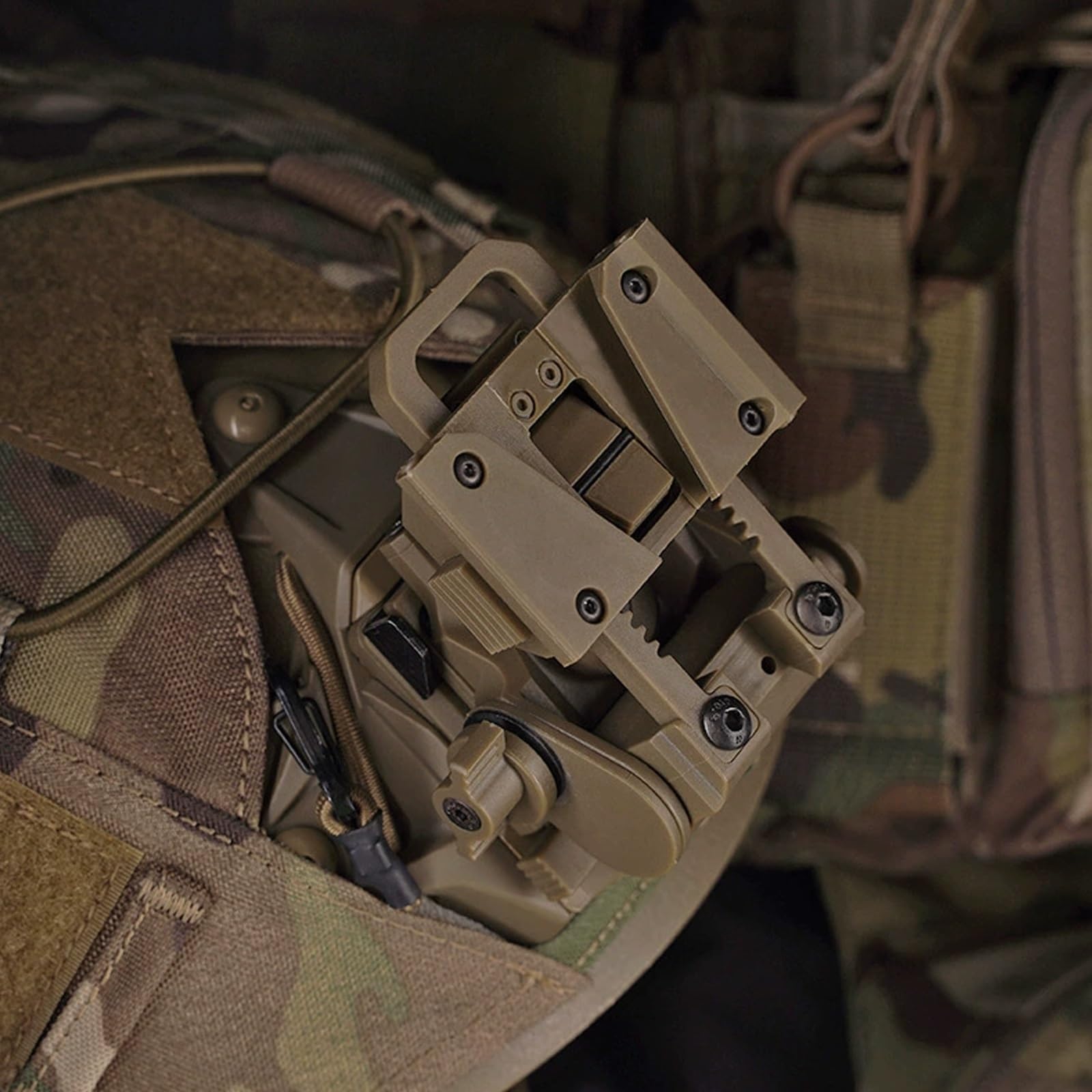 Supporto Tattico per Casco per Visori Notturni NVG, Modello L4g24, Previene L'allentamento e le Vibrazioni, Compatibile con I Supporti per Testa PVS15/18/GP