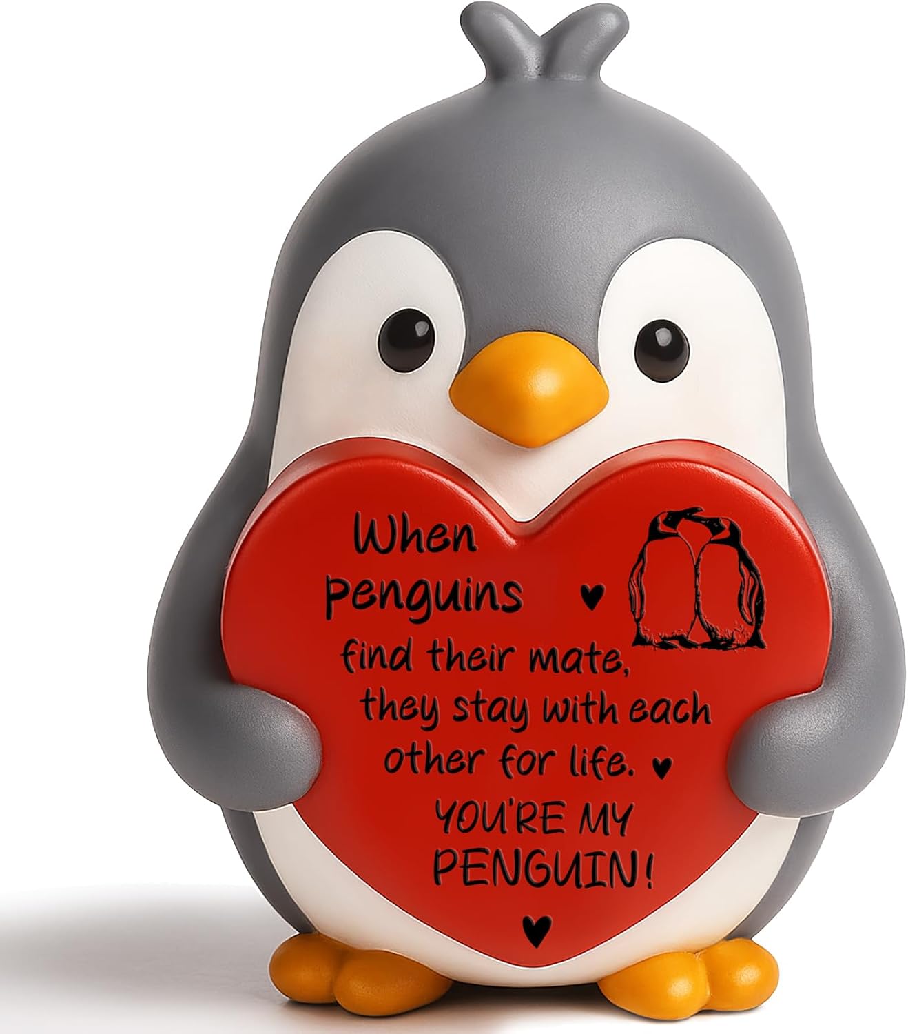 クリスマス記念 ロマンチック ギフト 女性 男性 I Love You 彼へのギフト 彼女のポジティブなペンギン 置物 誕生日 結婚