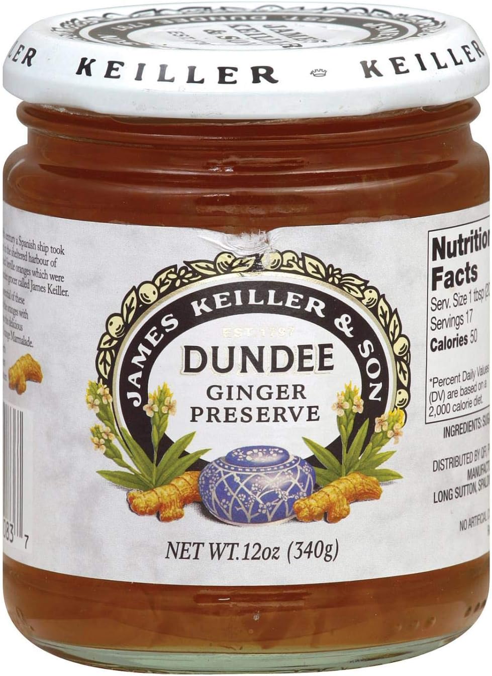 James Keiller Preserves, Ginger, 12-Ounce (Pack of 6)