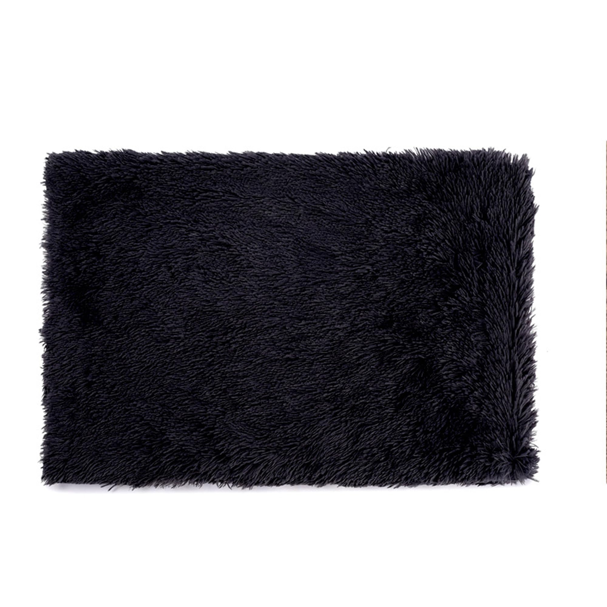 Coperta calmante per animali domestici in peluche, confezione da 2 coperte per cani e gatti di taglia piccola e media, morbida, versatile, lavabile, per animali domestici (nero, 2 pezzi, 130