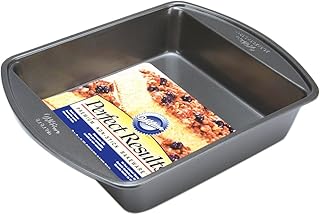 Wilton Perfect Results Premium Non-Stick Bakeware Square Cake Pan, Will Heat Evenly for Years of Quality Baking, 8-inches