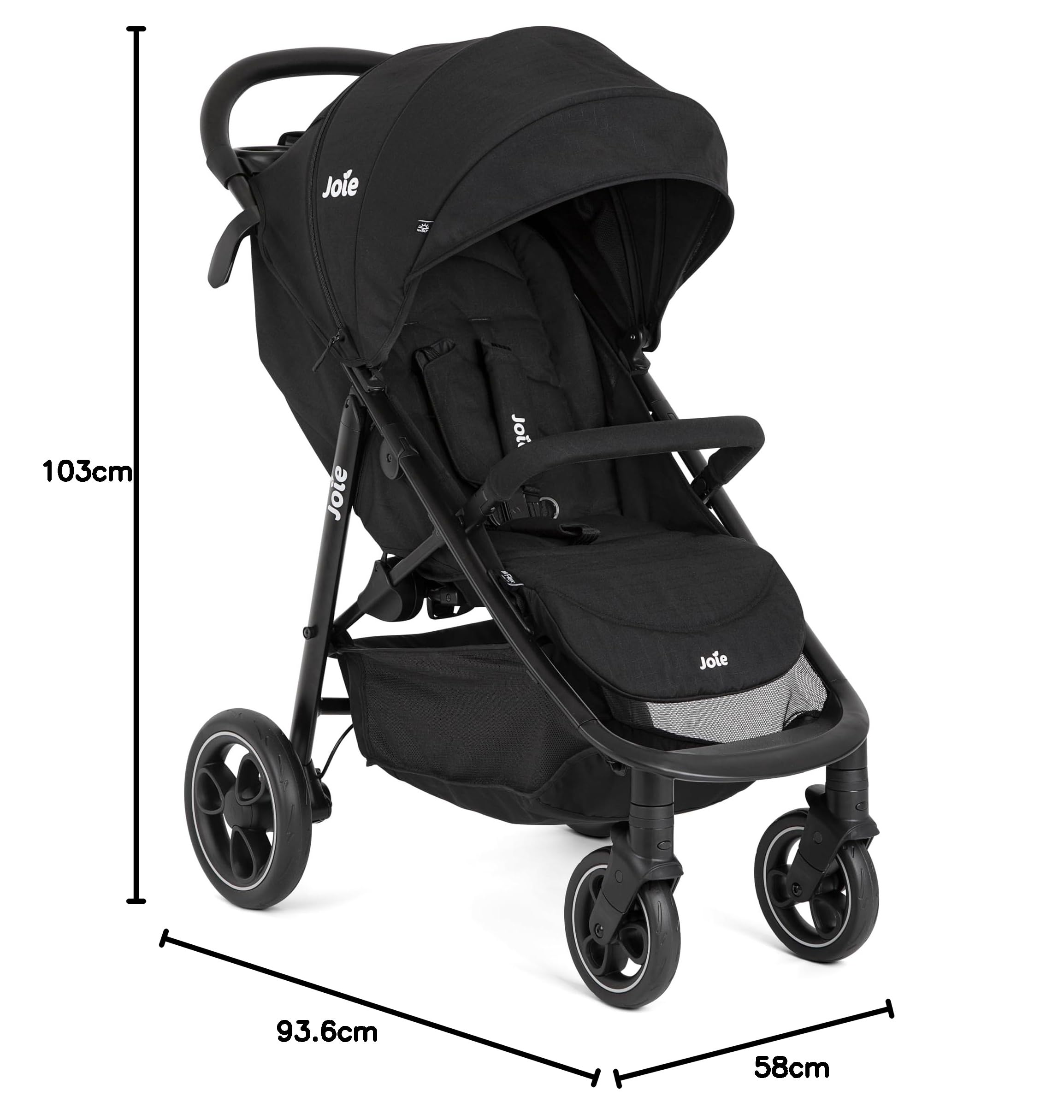 Joie Litetrax™ Passeggino Chiusura Compatta Compatibile Sistema Viaggio Reclinazione Una Mano Fronte Mondo 0-22 kg Shale