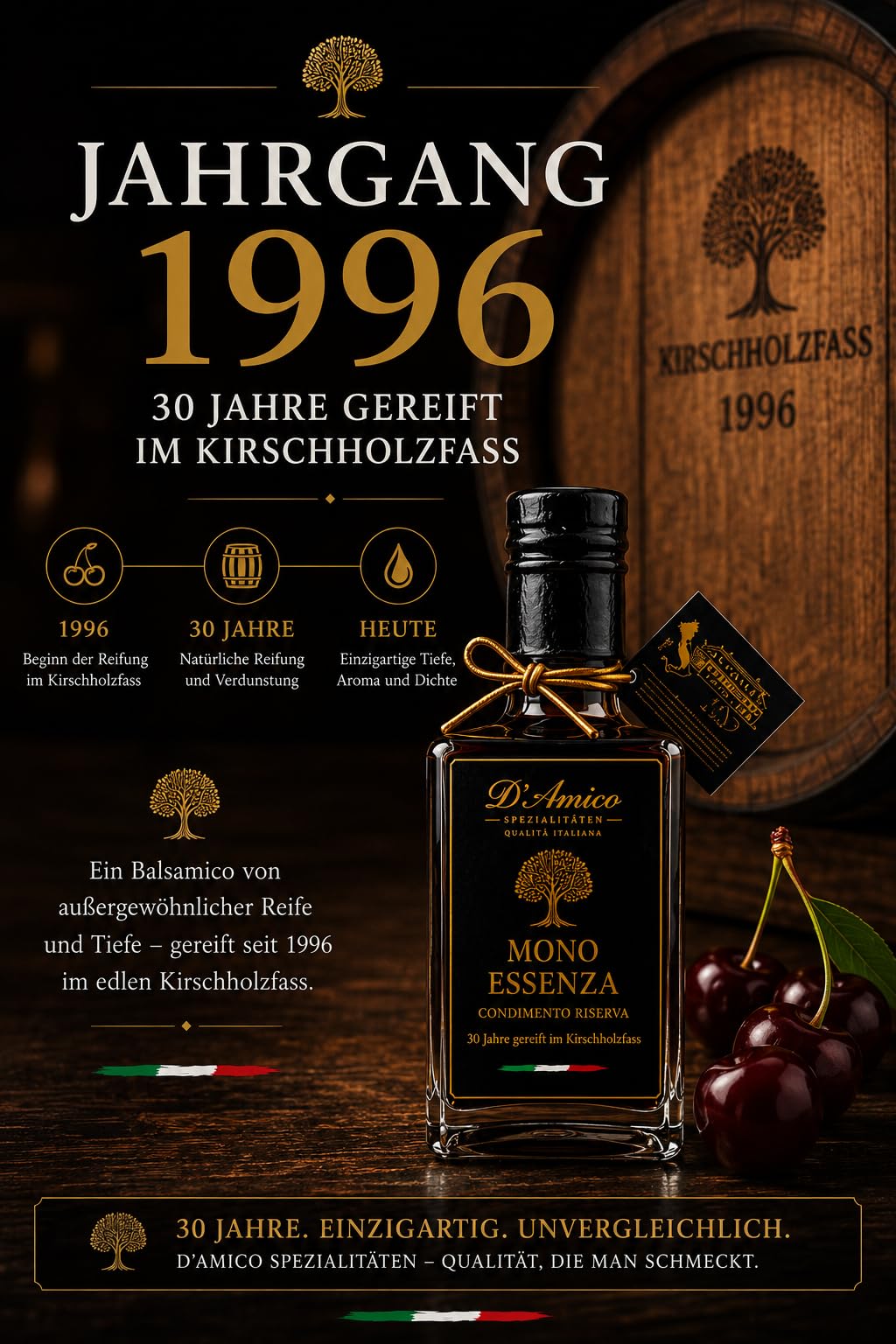 D’Amico Geschenkset – Aceto I.G.P. & Mono Essenza – 250 ml + 100 ml | Zwei italienische Premium-Spezialitäten in einem exklusiven Geschenkset