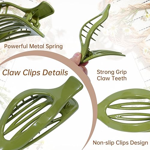 Miniatura 62 de Pinzas para el cabello French Concord, 6 pinzas para el cabello planas deslizantes laterales para volumen, agarre fuerte, agarre antideslizante