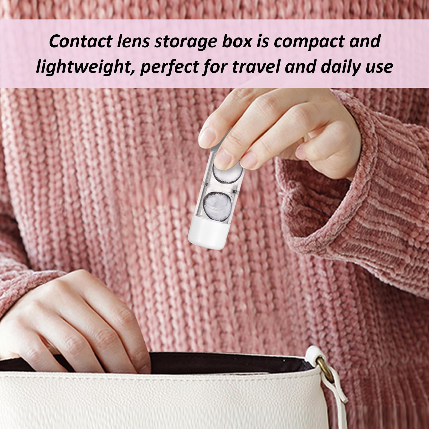 5 Contatta -CEW off -Store Box, Accessori per Lenti A Contatto, Forniture di Viaggio, Casella di Memoria Portatile.