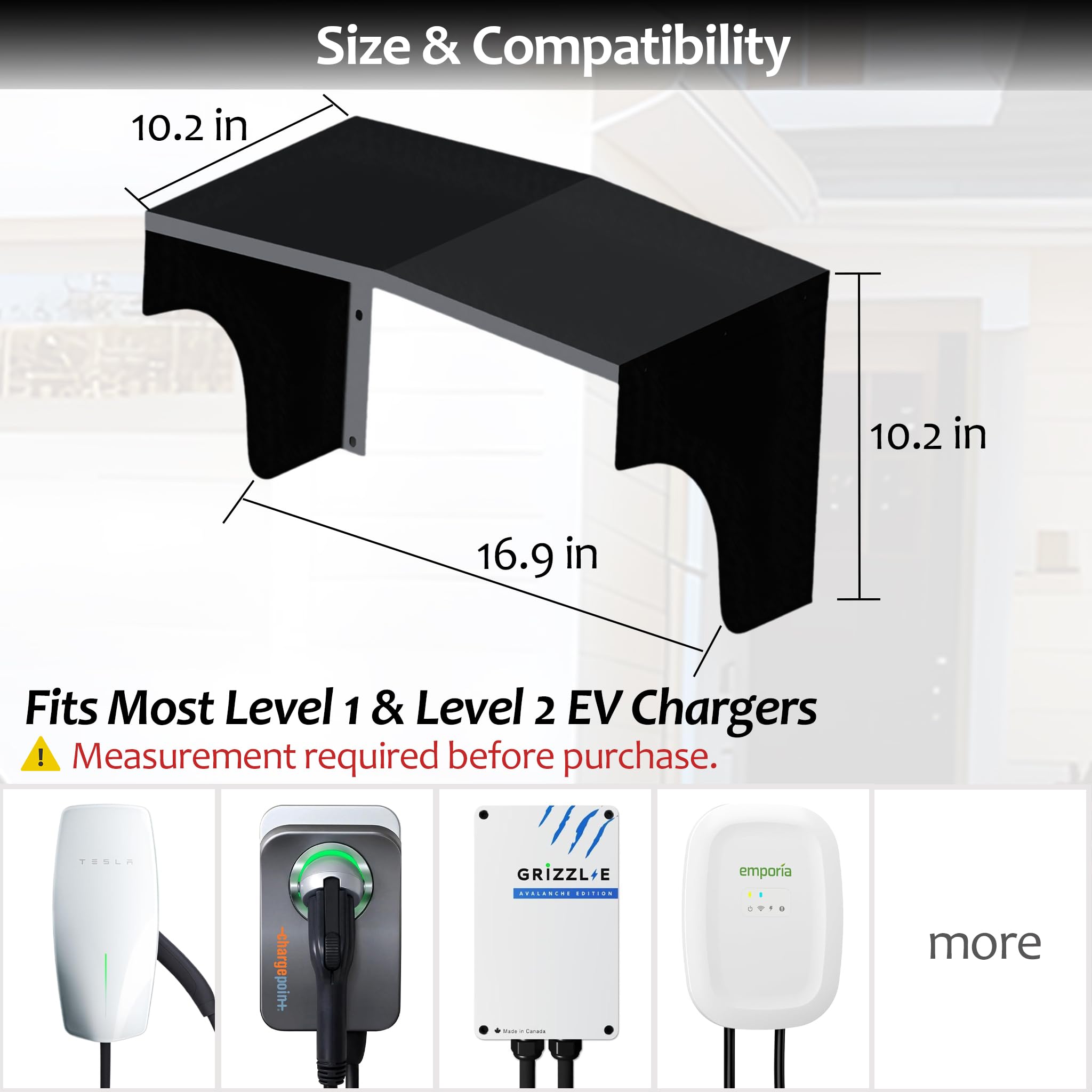 Amazon.com: EV Charger Protective Cover - 16.9"x10.2"x10.2" Weatherproof  and UV-Resistant, Electric Vehicle Charger Protective Roof with Hook for  Cleaning Cloth, Free Cloth Included : Automotive