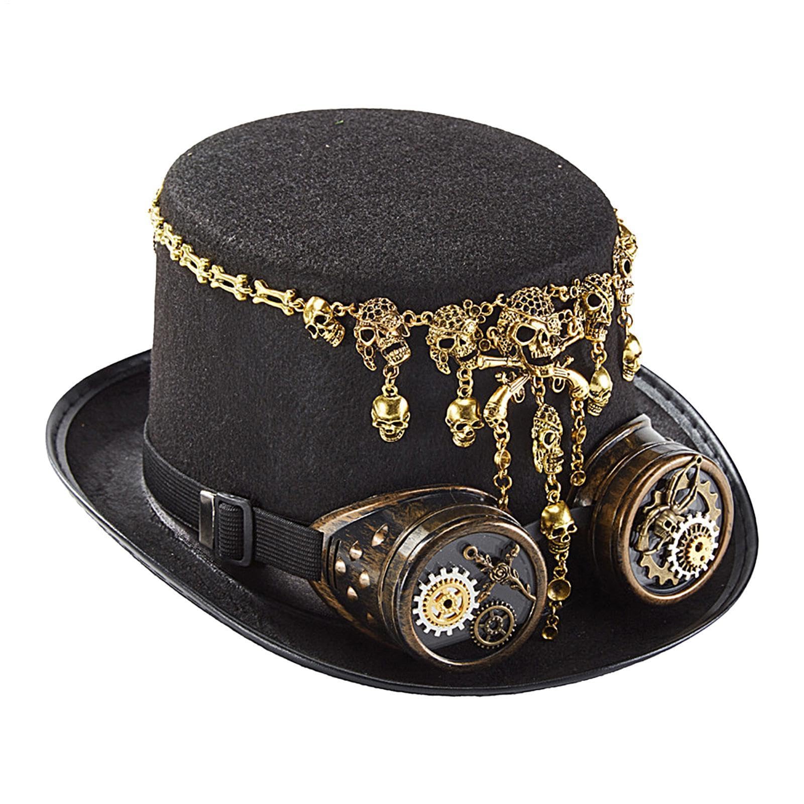 Steampunk Cappello Vintage Cosplay Puntelli con Occhiali