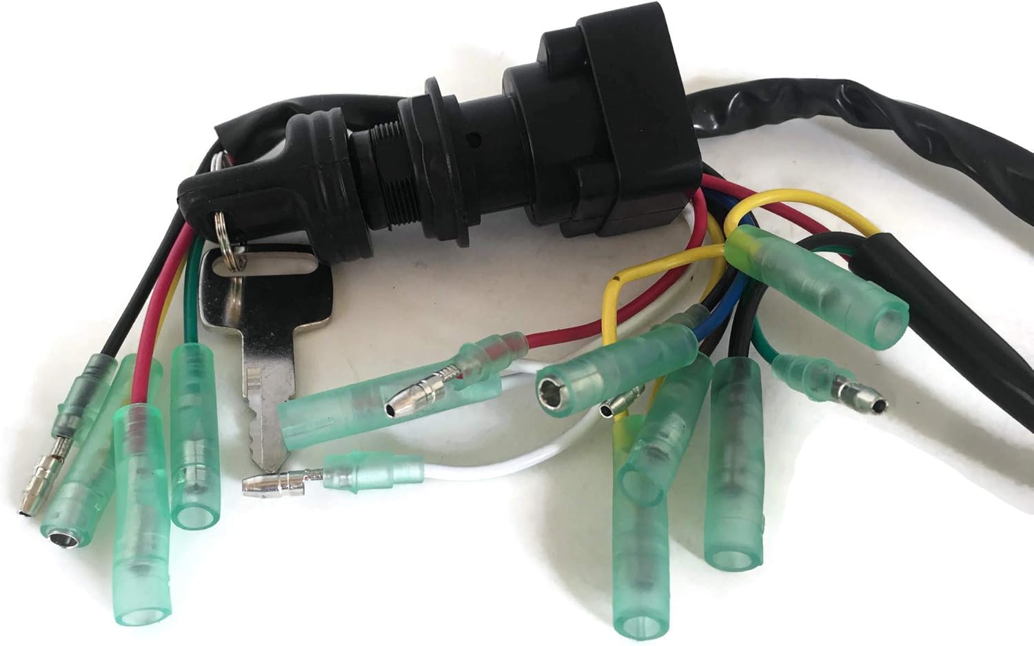 ITACO Boat Motor Remote Control Box Ignition Switch/Main Switch Assy 703-82510-43-00 for Yamaha Outboard Motors 2/4 Stroke Engine 703-82510-42-00 Push to Choke 10P