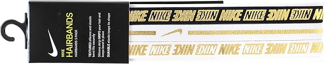 NIKE Unisex_Adult Metallic Headbands 3pk 2.0