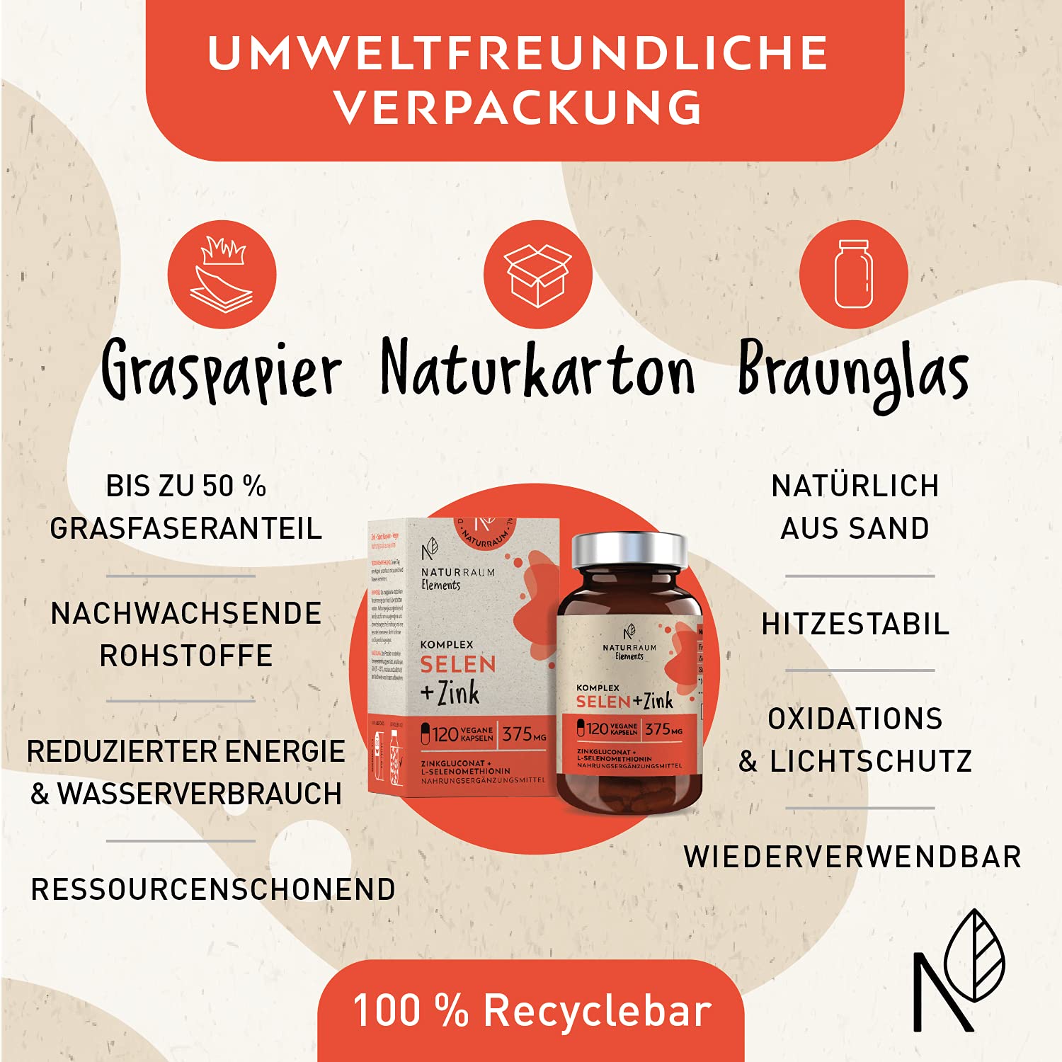 Selen + Zink Komplex Kapseln I 120 Extra kleine Kapseln I 200 mcg L-Selenmethionin + 15mg Zinkgluconat I hochdosiert für veganer & Vegetarier I ohne Magnesiumstearat