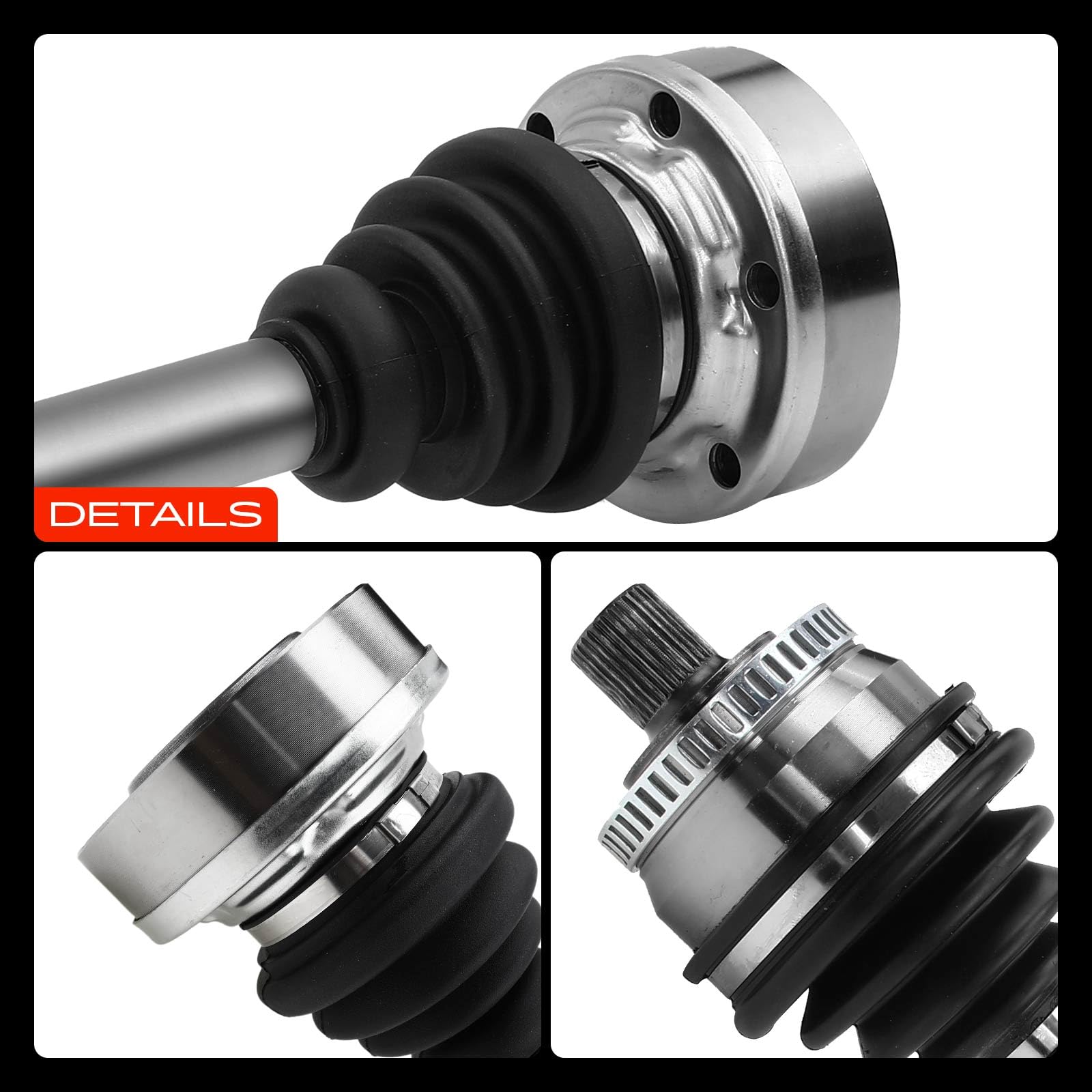 Frankberg Eje motriz Eje de transmisión Caja de cambios manual Eje delantero Derecha con ABS-Ring Compatible con A4 8D2 Superb I 3U4 P.a.s.s.a.t 3B2 3B3 Replace# 8D0407272AQ