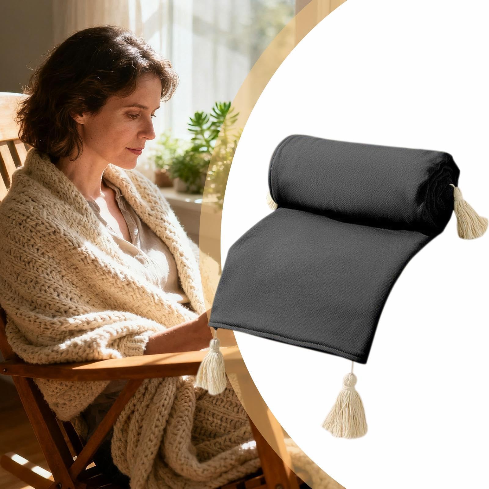 Scialle Riscaldante | Plaid a 3 velocità per collo e spalle | Stola riscaldante da donna - per auto casa viaggio inverno interni campeggio esterno