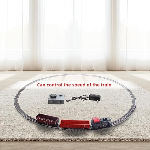 Miniatura 2 de HO Scale 187 - Juego de tren eléctrico de locomotora negra con control remoto Power Pack y controlador de velocidad a partir de 14 años