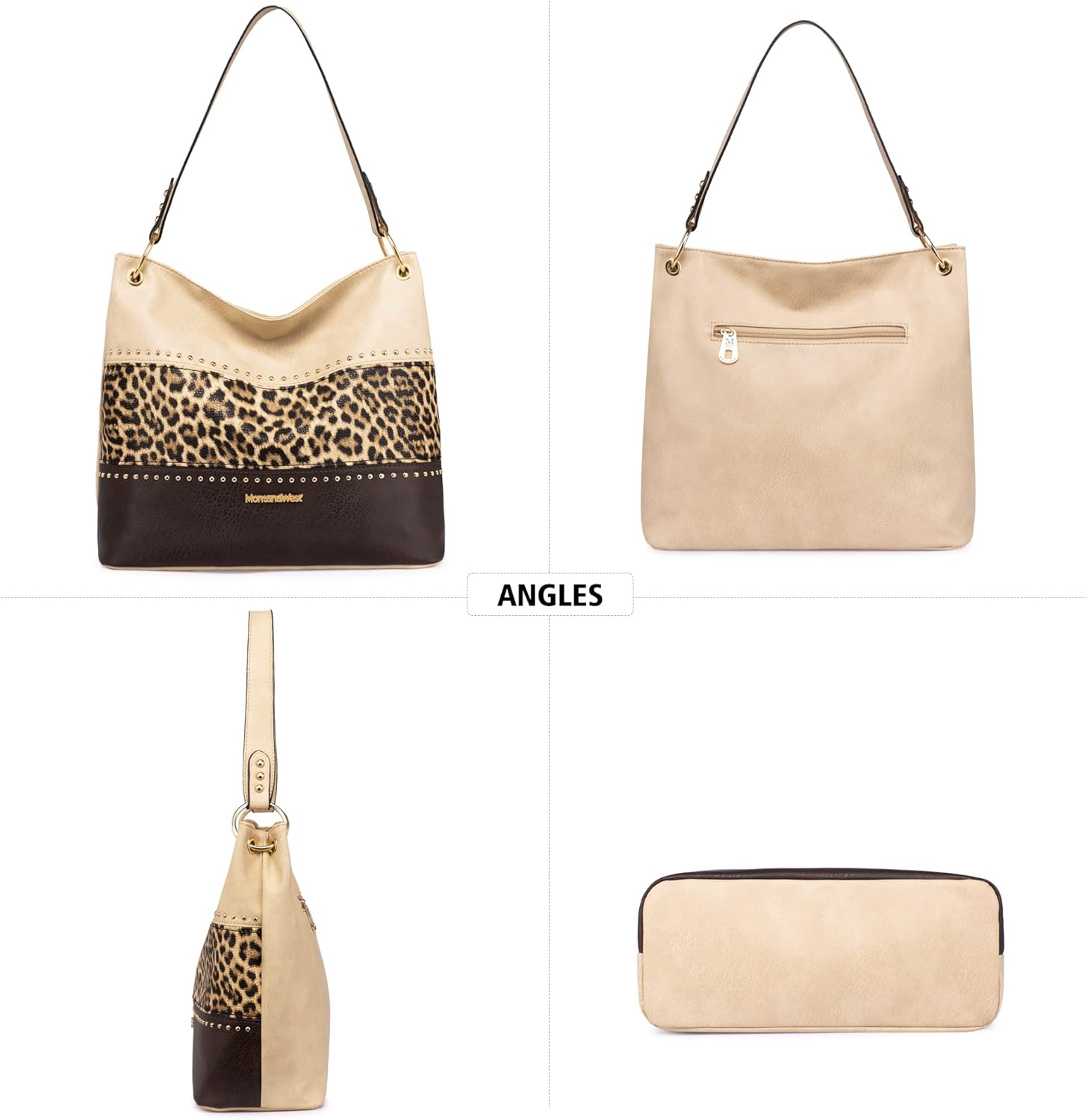 Montana West Hobo Bag for Ladies Shoulder Handbags with Back Pocket | Purses, with Zipper, Purses, with Zipper - Image 4