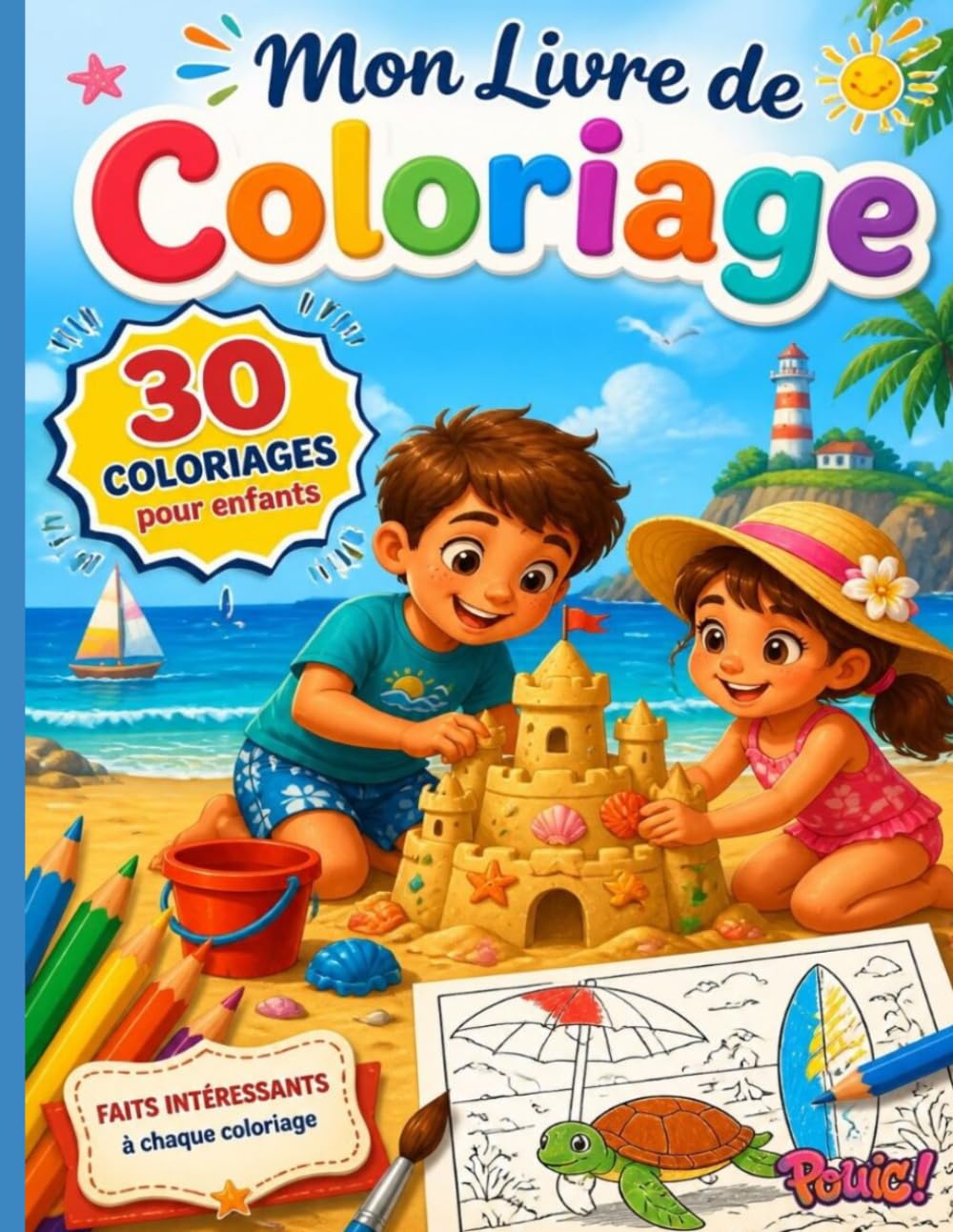 Livre de Coloriage Été pour Enfants 7-13 Ans: 30 Coloriages de Vacances d’Été pour Garçons et Filles
