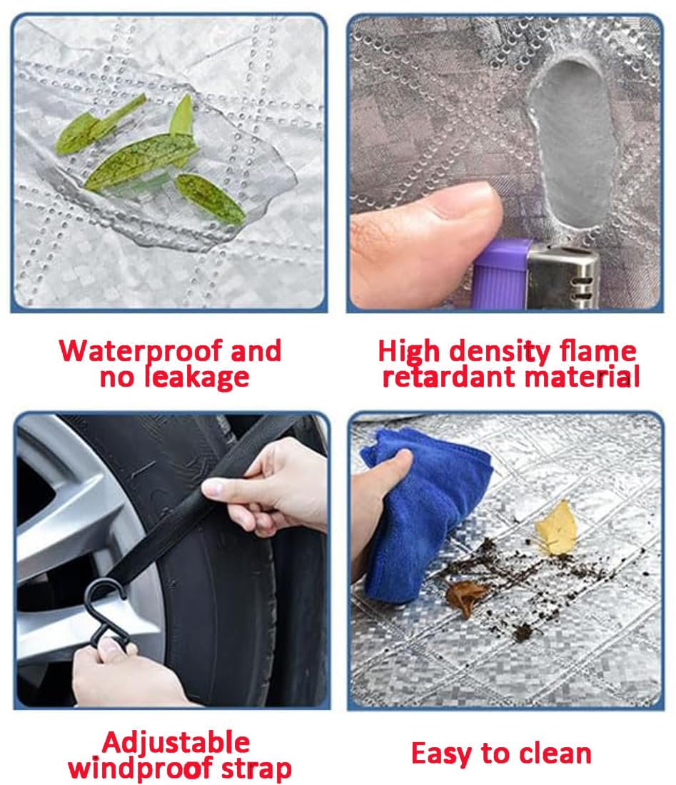 Universele voorruit-wrap cover voor klasse A, luxe 600D auto wrap cover voor voorruit waterdicht dekzeil tegen sneeuw ijs vorst